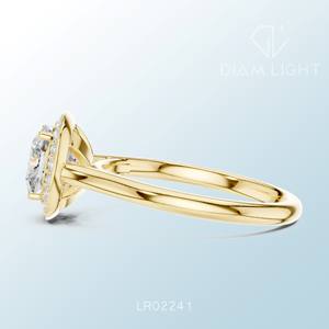 Stylish cluster <b>ring</b> <b>cushion</b> shape igi certified crafted to order refined jewelry piece ideal for custom engagement and fashion - Product Image 4