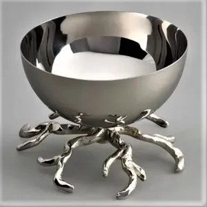 ชามผสมอาหารและผลไม้ชามเหล็กหล่อสีทองสำหรับร้านอาหารคลาสสิกชามสลัดเสิร์ฟสลัด304แบบกำหนดเอง - Product Image 2