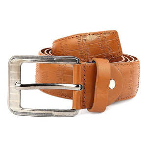 Chase Value <b>Men's</b> Belt-Artificial Leather 44 Inches Light <b>Brown</b> - Product Image 3