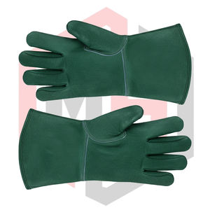 ถุงมือหนังทนความร้อนสำหรับงานเชื่อม สีเขียว ป้องกันไฟ ป้องกันไฟฟ้าสถิต สำหรับงานเชื่อม ป้องกันอันตราย - Product Image 6