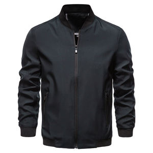 Brand New Men's Business Casual <b>Jacket</b> with Stand Collar Zipper Simple Solid Color Autumn Slim Design OEM Service Available - Product Image 4