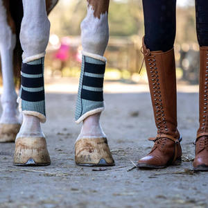 Ensemble de tapis de selle de cheval de couleur claire personnalisable outil de soin équin confortable avec doublure en tissu fournitures d'équitation équestre - Product Image 3