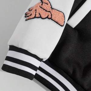 Veste universitaire Letterman, veste universitaire en chenille avec appliques et broderie de logo personnalisé, veste universitaire pour hommes et femmes - Product Image 4