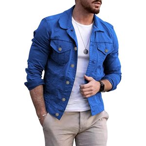New Unisex Coated Stand Collar <b>Vintage</b> <b>Denim</b> <b>Jacket</b> 100% Organic Cotton Winter Hip Hop Casual - Product Image 4