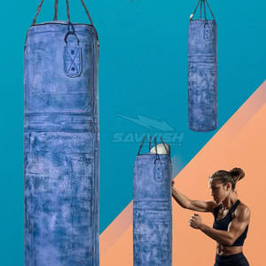 Sac de frappe de boxe haute résistance, sac de sable d'entraînement de gym, logo personnalisé, sac de frappe robuste - Product Image 3