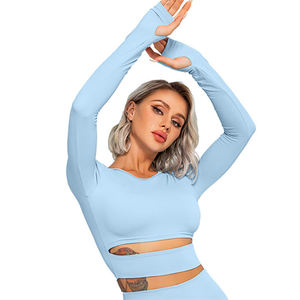 Meilleur style de vêtements de sport Top tendance Ensemble de yoga pour femmes Coupe confortable et short à motif solide Nouveau haut tendance Vêtements de fitness - Product Image 6
