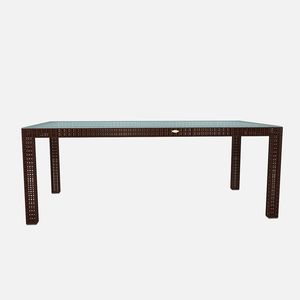 MESA DE COMEDOR CON SUPERIOR DE CRISTAL (LCO/003/003) - Product Image 1