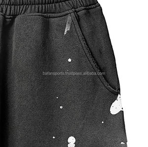 Ropa de calle, pantalones para correr, pantalones deportivos de poliéster con logotipo personalizado, Pantalones rectos bordados, pantalones de hombre lavados de pierna ancha de alta calidad - Product Image 3