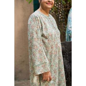 Chemise en crêpe imprimée pour usage quotidien, 1 pièce, SL-62027, décoration brodée - Product Image 2