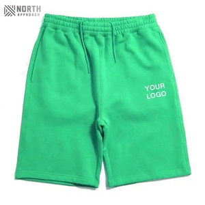 Shorts en molleton décontractés pour hommes de haute qualité, taille mi-haute, séchage rapide, vente en gros, tissu en coton doux, fermeture à cordon de serrage pour l'été - Product Image 1
