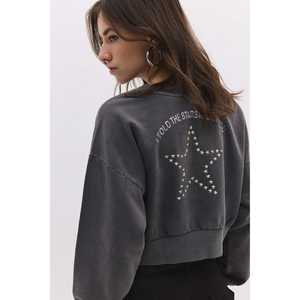 Sudadera Bordada con Piedras - Product Image 1