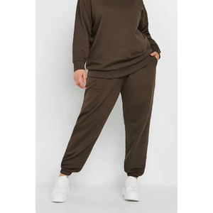 Conjunto Deportivo Informal para Mujer, Talla Grande, Ligero, Color Marrón, Manga Larga, Tela Suave, Ajuste Cómodo, Ideal para Actividades al Aire Libre - Product Image 4