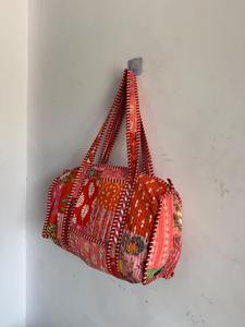 Handmade <b>Red</b> Luxury Weekender Duffle Bag Large Capacity Durable Sport Travel Gym Tote - Product Image 3