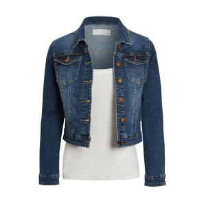 Wholesale Oem Womens Denim <b>Jean</b> Jacket Women Casual Outwear Fall Jacket Denim <b>Button</b> Up Coat Oversize Denim Jacket <b>For</b> Ladies - Product Image 1