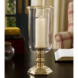 Bougie en métal aluminium fini antique en laiton-Hurricane - Product Image 6