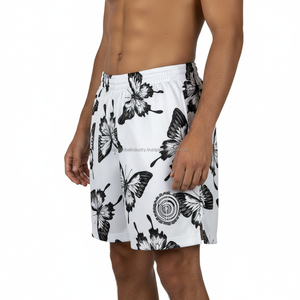 Shorts pour hommes en mesh respirant à séchage rapide avec imprimé papillon personnalisé pour l'été - Product Image 3