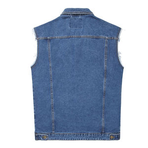 Gilet en jean pour homme de haute qualité, nouveau design OEM, gilet en jean fin, veste sans manches, vêtement décontracté, gilet en jean respirant - Product Image 2