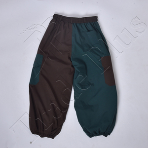 Pantalon de ski unisexe coupe-vent grande taille à blocs de couleur, imprimé, imperméable, taille élastique, poches cargo, en polyester, pour activités de plein air - Product Image 2