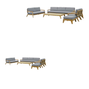 ชุดเฟอร์นิเจอร์เลานจ์สำหรับผ่อนคลายกันน้ำทุกสภาพอากาศโซฟาสวนชิ้นส่วนที่ทันสมัย - Product Image 5