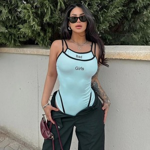 Traje de baño de algodón de alta calidad para mujer, diseño elegante personalizado, monos de una pieza, sin mangas, traje de baño al por mayor de verano - Product Image 6