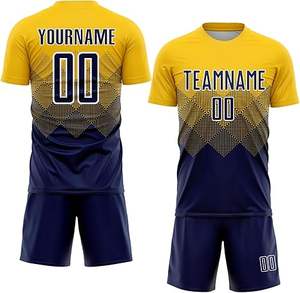 Kit de fútbol sublimado personalizado, conjunto de uniforme de fútbol OEM, pantalones cortos de Jersey, ropa de equipo para hombres, clubes juveniles fabricados, ropa deportiva personalizada - Product Image 2