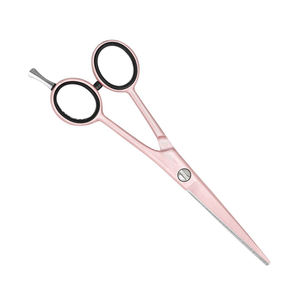 Ciseaux de Salon de coiffure de haute qualité couleur rose clair cheveux ciseaux de Salon de beauté en acier en métal - Product Image 3
