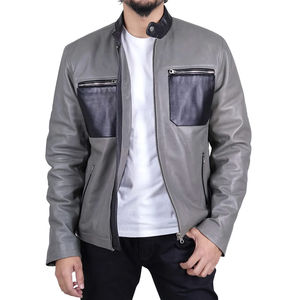 Produit très vendu Meilleures vestes d'hiver en cuir mince pour hommes/Conception personnalisée Veste en cuir promotionnelle pour hommes - Product Image 4