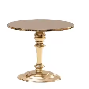 Mesa de aluminio de diseño moderno con elegante acabado dorado para interiores y exteriores para uso doméstico en restaurantes de hoteles por Azora Industries - Product Image 1
