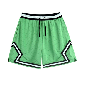 Short de basket-ball en sergé de broderie vintage personnalisé pour hommes 5 pouces Double couche maille vêtements de basket-ball Shorts Streetwear - Product Image 3