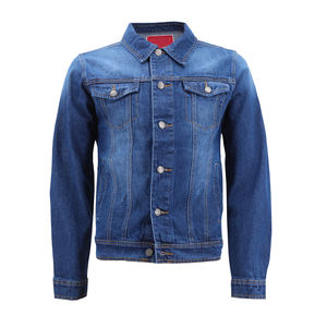 OEM Custom Design High Quality Men's Denim <b>Jackets</b> Customized 100% Cotton Stand Front Breathable Quick Dry High Street Style - Product Image 1