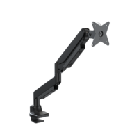 Soporte de Escritorio AUKI Negro para Dos Monitores de 17-49 Pulgadas, Resistente, con Resorte de Gas, VESA, Movimiento Completo, Altura Ajustable