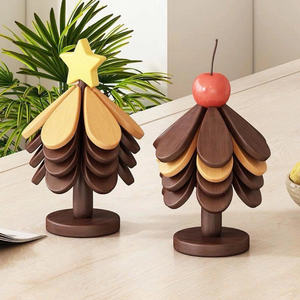 Sous-verre en bois d'acacia naturel pour table, pour servir, fabriqué au Vietnam par 99 Gold Data - Mme Violet - Product Image 5