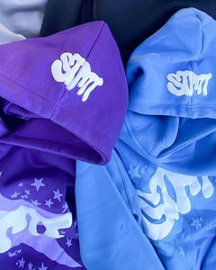 Sudadera con capucha para hombre con estampado de Terry francés de calidad superior, Jersey OEM sin cuerdas, sudadera con capucha con estampado de soplo de lavado ácido para hombres y mujeres - Product Image 6