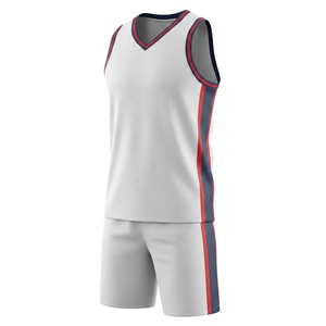 Uniformes de basket-ball personnalisés, uniformes d'arbitre de match d'équipe, 100% polyester, teinture en pièce, antibactérien, col mandarin - Product Image 1