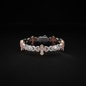 Pulsera de Tenis con Incrustaciones de Moissanita de 20 Quilates, Plata de Ley 925, Corte Baguette, Chapada en Rodio/Oro Amarillo/Oro Blanco/Oro Rosa - Product Image 1