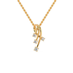 จี้เพชรที่ปลูกในแล็บ Vignette หรือจี้เพชรห้องปฏิบัติการ | 18 KT | FreeSize จี้ VS1-VS2ส่วนบุคคลเครื่องประดับผู้หญิงของขวัญวันเกิด - Product Image 5