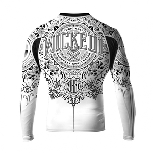 Chemise de compression pour homme MMA BJJ à manches courtes UPF50 respirante avec logo personnalisable sublimé - Product Image 2