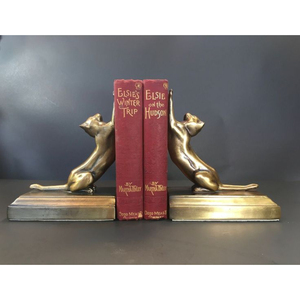 Finest Quality Metal Material Book Ends <b>Shelf</b> Holders Advantageous Design Gold Bookends Home Office Accessories For Hot Sale - Product Image 1