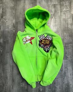 Streetwear Tendance Coloré Zipper Hoodie Américain Rétro Imprimé homme hoodi Sweat Surdimensionné Hommes Hip Hop Punk Casual Veste Lâche - Product Image 1