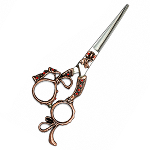 Ciseaux de barbier professionnels importés avec manche fantaisie, 6 pouces, lame en acier inoxydable, ciseaux de coiffure pour salon - Product Image 5