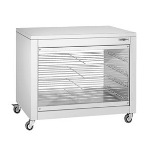 Commercial Heated Display Cabinet - Front <b>glass</b> Sliding Doors & <b>glass</b> rear panel - 4-<b>Shelf</b> - 2kW - 1098x480x840mm - Product Image 3