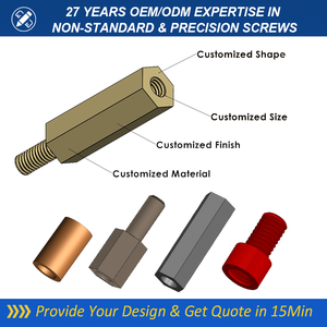 כל הגדלים עגול מרווח סטייה m1 m2 m3 pcb 5 מ "מ מתכת אלומיניום פליז 5 מ" מ - Product Image 2