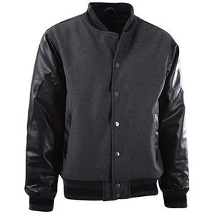 Chaquetas Varsity de Invierno de Forro Polar Estilo Cool Personalizadas de Venta Caliente, Chaqueta Bomber de Cuero de Alta Calidad para Hombre - Product Image 2
