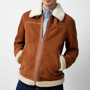 Nueva llegada de los hombres de alta calidad de cuero genuino soporte cremallera impermeable transpirable bicicleta moda chaqueta High Street estilo hecho - Product Image 2