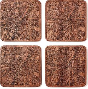 New Traditional Wood Coaster <b>Set</b> Of 4Pcs Kitchen Ware Product For Kitchen <b>Tea</b> Coffee <b>Cup</b> Table Top Decorative Coaster - Product Image 6