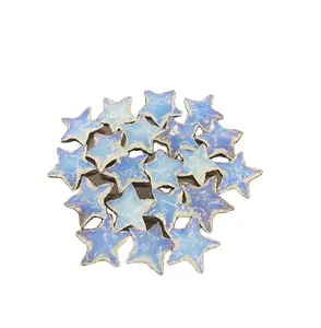 Mejor calidad Opalite Crescent Star venta al por mayor cristal piedra preciosa curación tallada a mano Opalite Crescent estrellas para la fabricación de joyas
