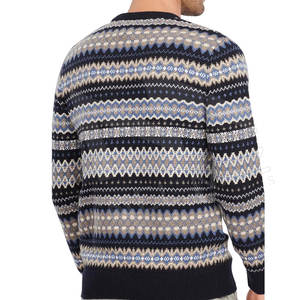 Pull-over en tricot pour homme, col rond, manches longues, en coton épais et polyester, respirant, couleur personnalisable, idéal pour l'hiver - Product Image 3