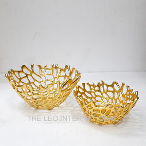 Bol polonais brillant de forme ronde en métal d'acier inoxydable et d'aluminium bol décoratif à la maison moderne de vente chaude - Product Image 5