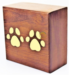 Cao cấp động vật phong cách con chó bằng gỗ bàn chân urn trang trí nội thất Hòa Bình hộp tưởng niệm lưu niệm cho những người thân yêu gỗ thủ công mỹ nghệ của ayaans - Product Image 2