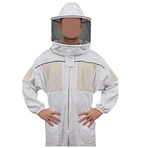 Chaqueta ventilada de apicultura de algodón ligero de alta calidad con logotipo impreso personalizado ropa de seguridad hecha en Pakistán - Product Image 2